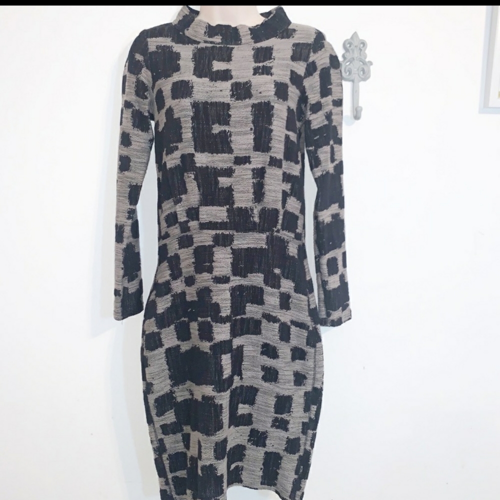 Humanoid S Gray Black Dress